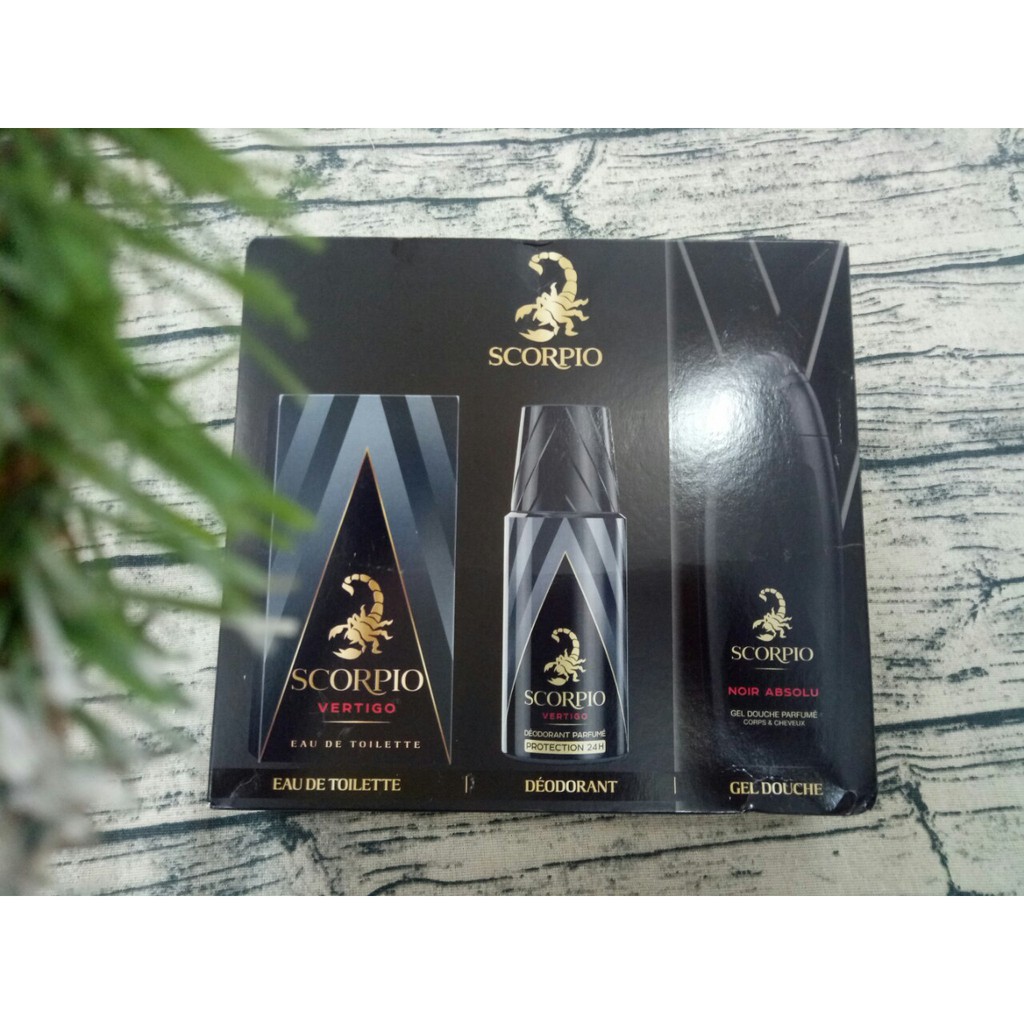 SET NƯỚC HOA KHỬ MÙI SCORPIO VERTIGO Sản phẩm khử mùi
