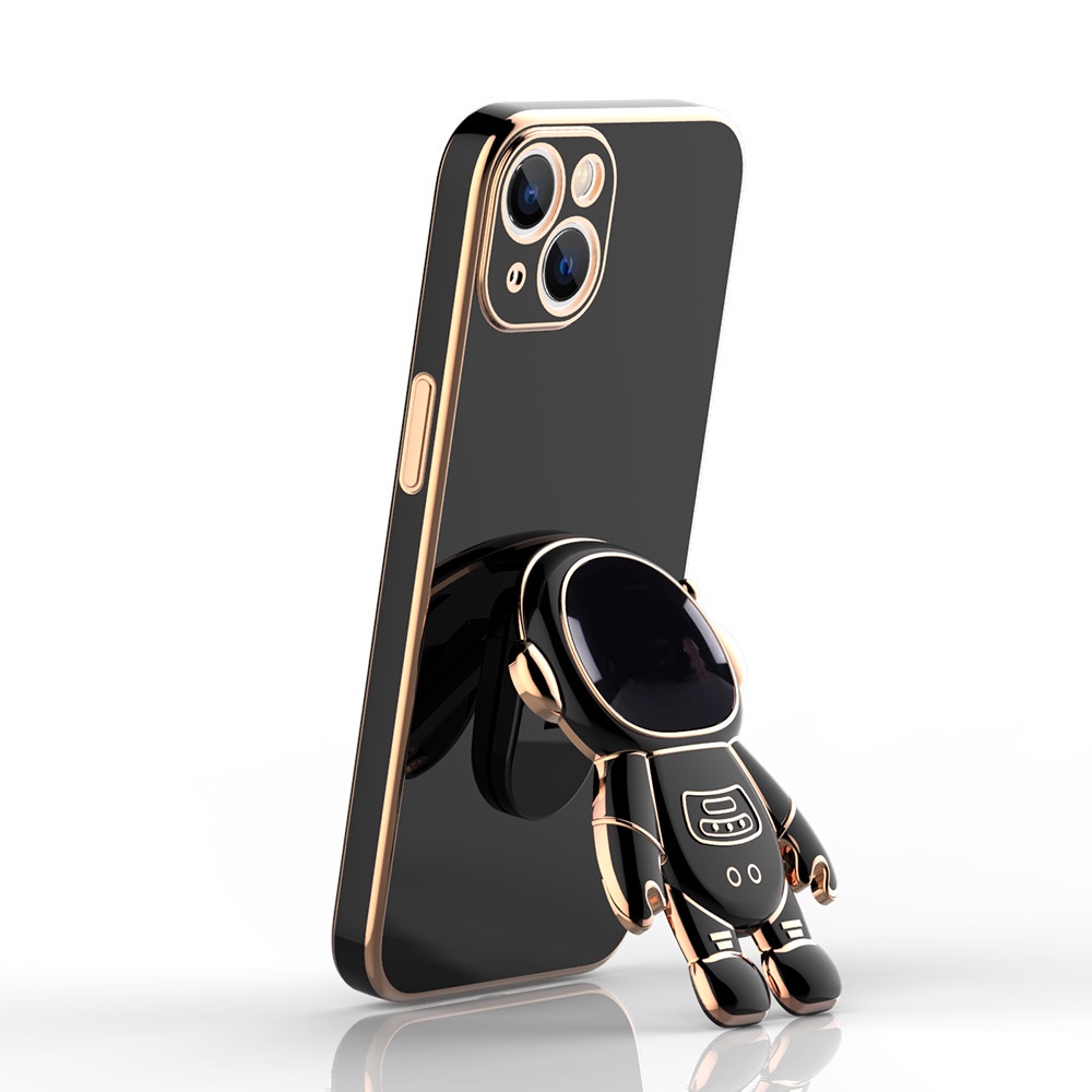 Astronaut Phone Case For iPhone 13 13 Pro 13 Pro Max 13 Mini iPhone 12 12 Pro 12 Pro Max 12 Mini Shockproof Silicone Kickstand Cover