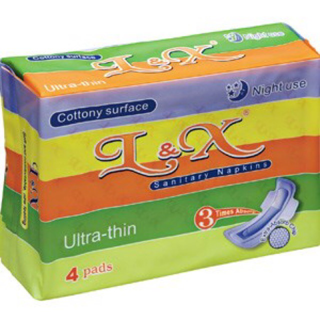 BĂNG VỆ SINH CAO CẤP L&amp;X BAN ĐÊM - 4 MIẾNG