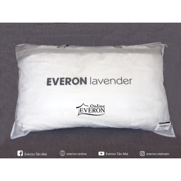 Ruột Gối Lavender Everon - Màu sắc: Trắng - Kích thước 45*65 - Hàng Chính Hãng