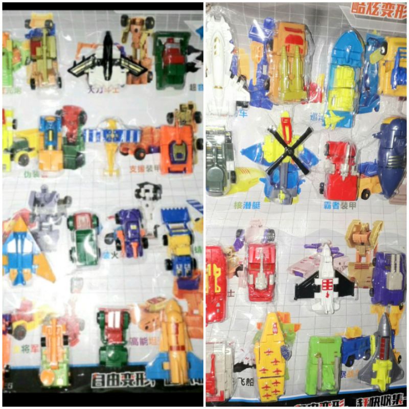 Set 16 mô hình xe và máy bay lắp ráp robot 38001 hoặc 38002 rất đẹp