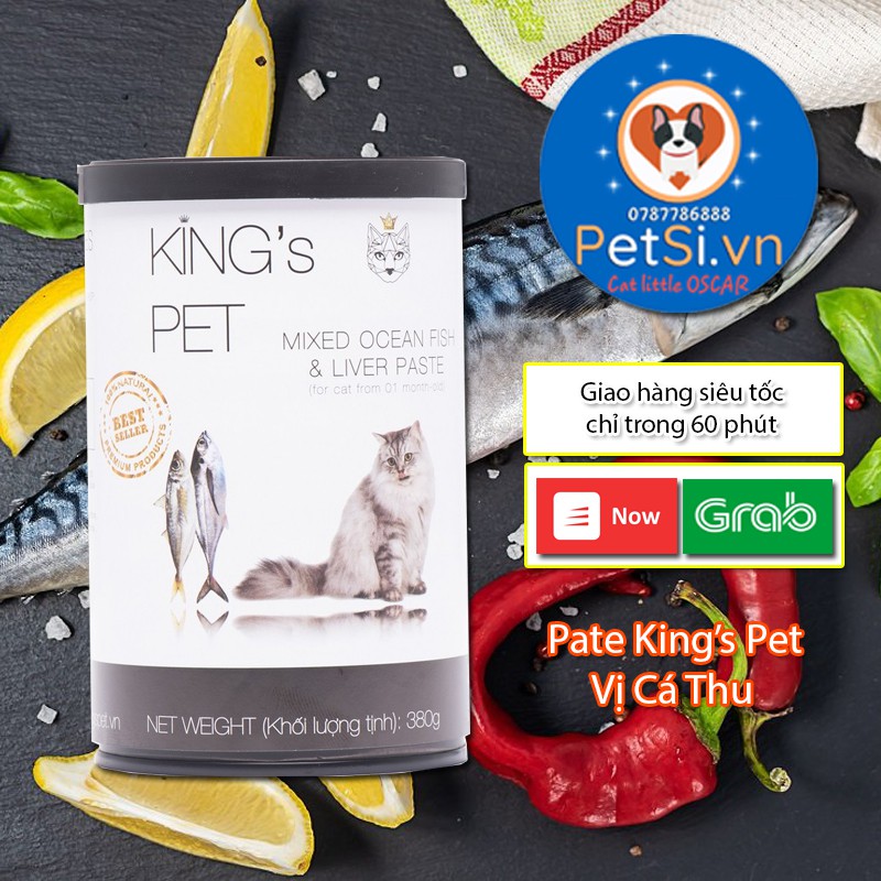 [Sỉ LH] Pate hổn hợp King’s Pet 4 Vị - Lon 380g