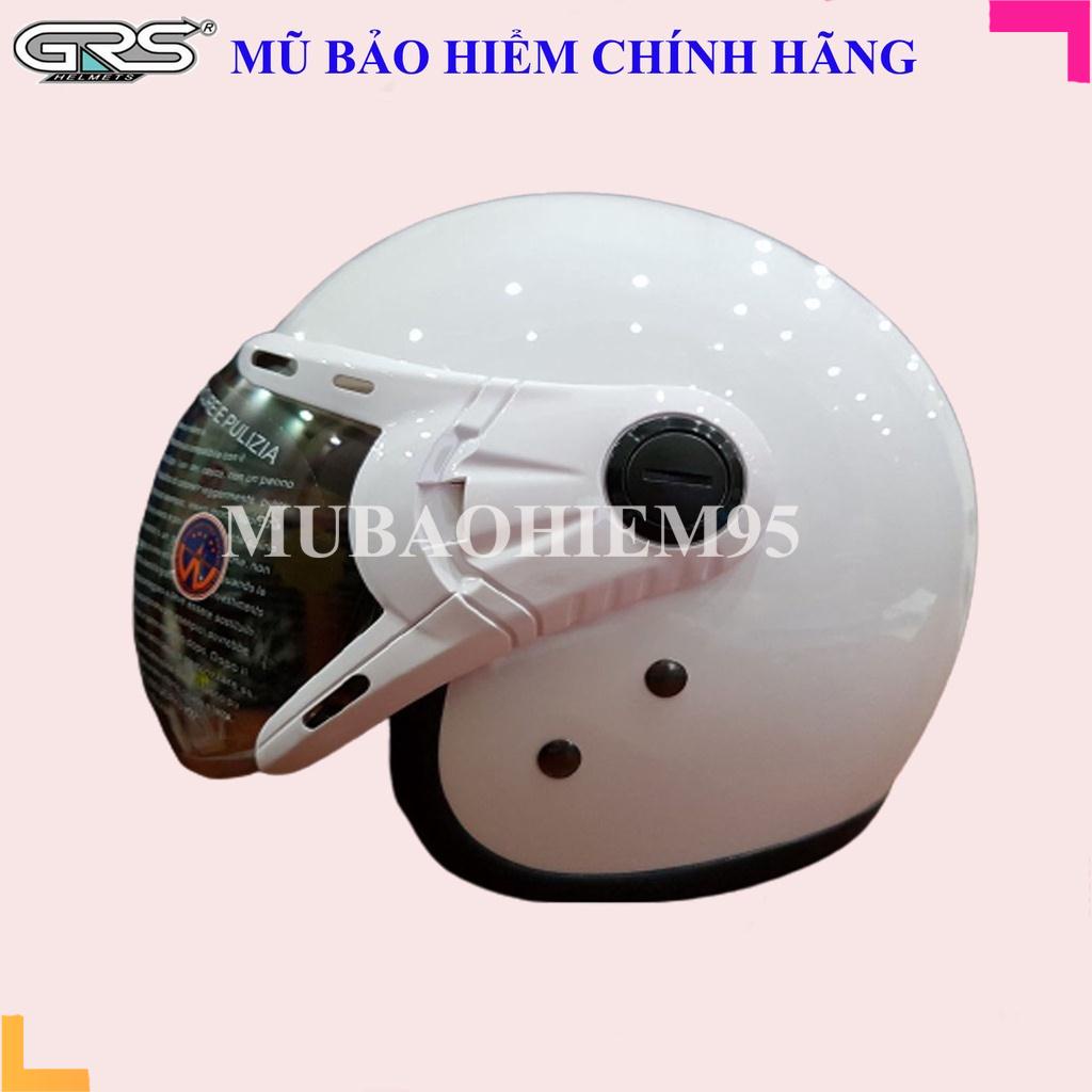 ♥️ Shop Uy Tín ♥️ MŨ BẢO HIỂM 3/4 ĐẦU CÓ KÍNH CHE MẮT GRS CHÍNH HÃNG - A368 KÍNH