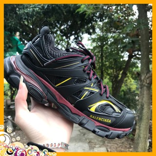 [ Ảnh Thật ] Giày thể thao balen track cao cấp đỏ đen