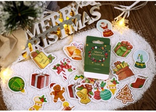 Hộp 50 miếng sticker noel