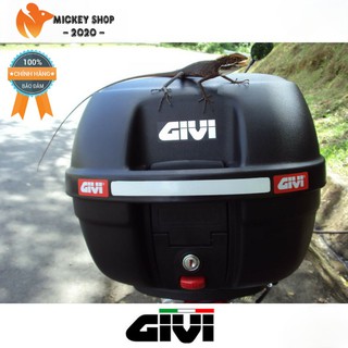 [ CHÍNH HÃNG ] Thùng GIVI E26N/ E26NX MICRO 26 Lít Khóa Monolock Decal Bạc/ Phản Quang Đỏ