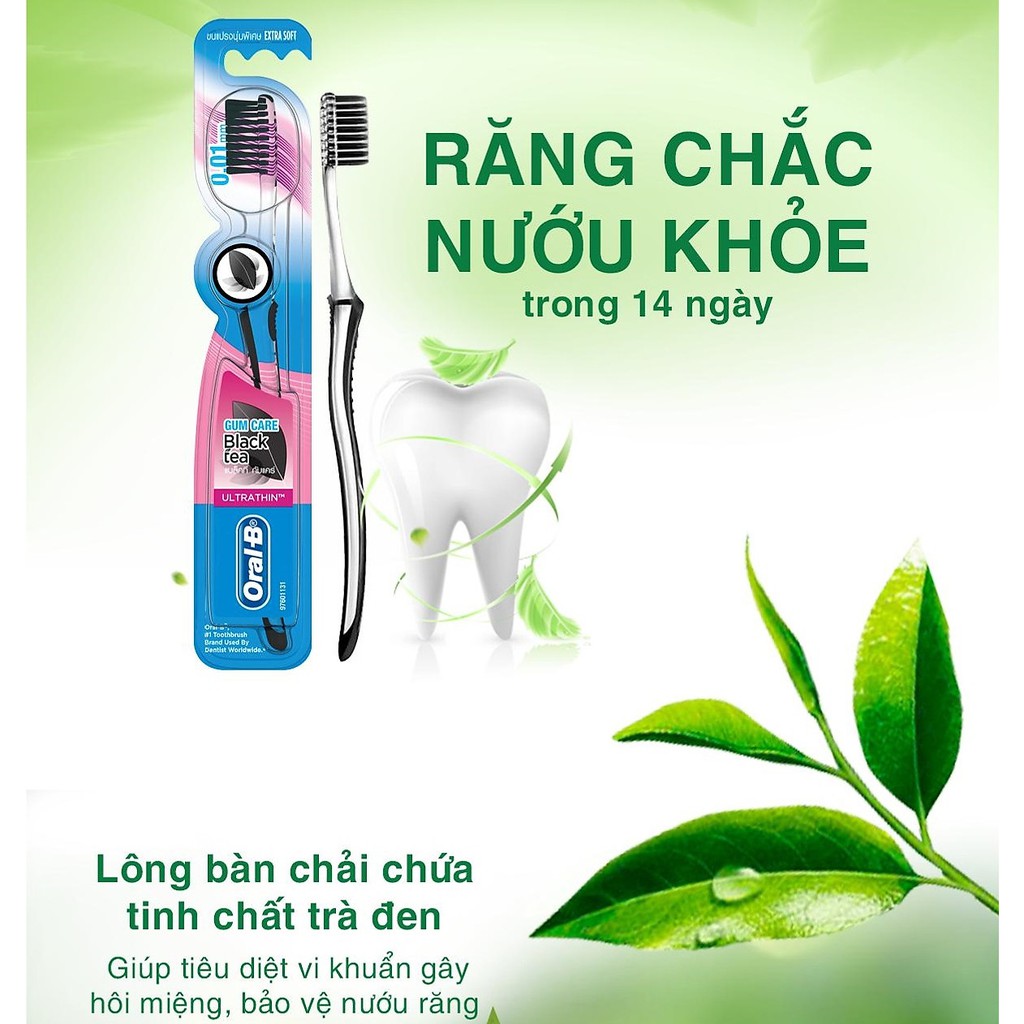 Bàn chải Oral B Tinh chất trà xanh 1 cây đơn