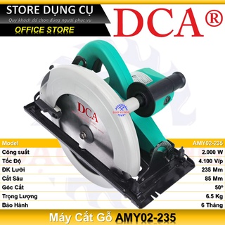 2000w máy cưa gỗ 235mm dca amy02-235 | máy cưa đĩa tròn