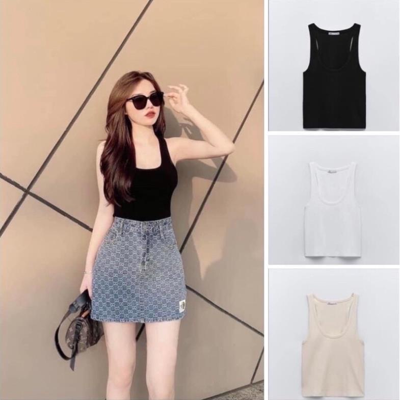 (ZARA chính hãng) Áo ba lỗ ZARA len tăm  sexy vợt sale