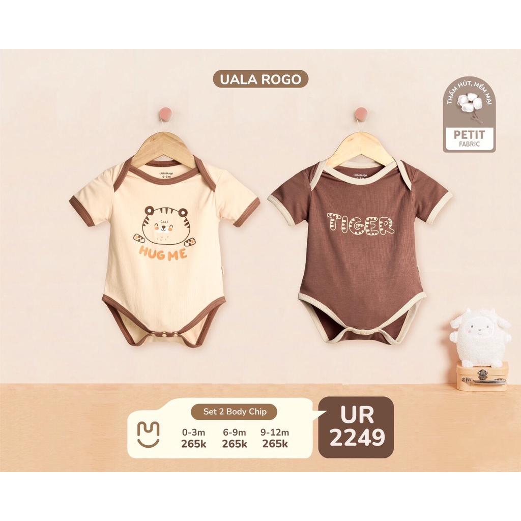 [CHÍNH HÃNG] Set 2 bodychip họa tiết trẻ em UR2249 Uala Rogo