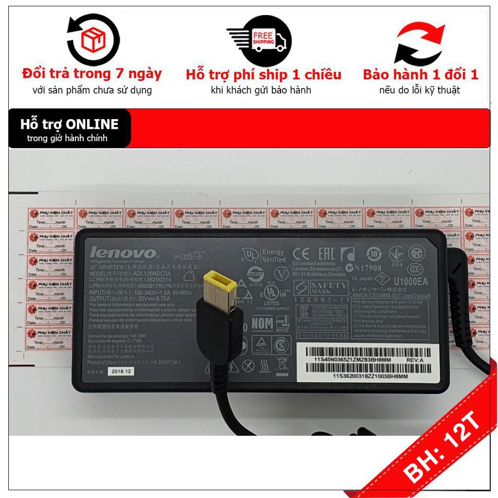 [BH12TH] Sạc Lenovo ThinkPad T440p T540 IdeaPad Y50 IdeaPad Y50-70 - 20V 6.75A 135W chân USB Có Video Thực Tế