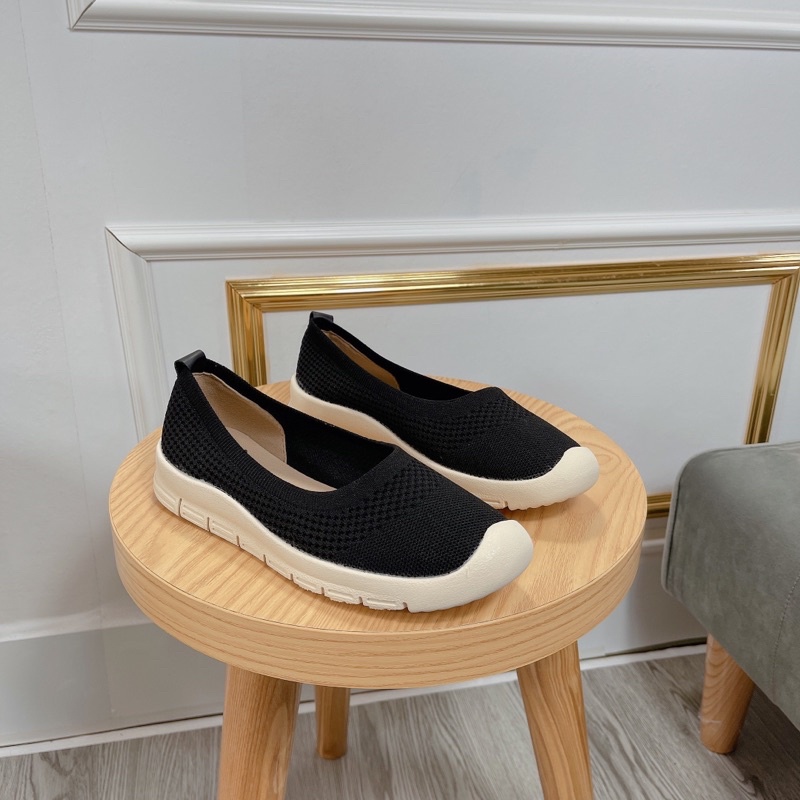 Giày lười slip on nữ, giày sục kiểu dáng thể thao độn đế 5cm hàng cao cấp chuẩn đẹp-