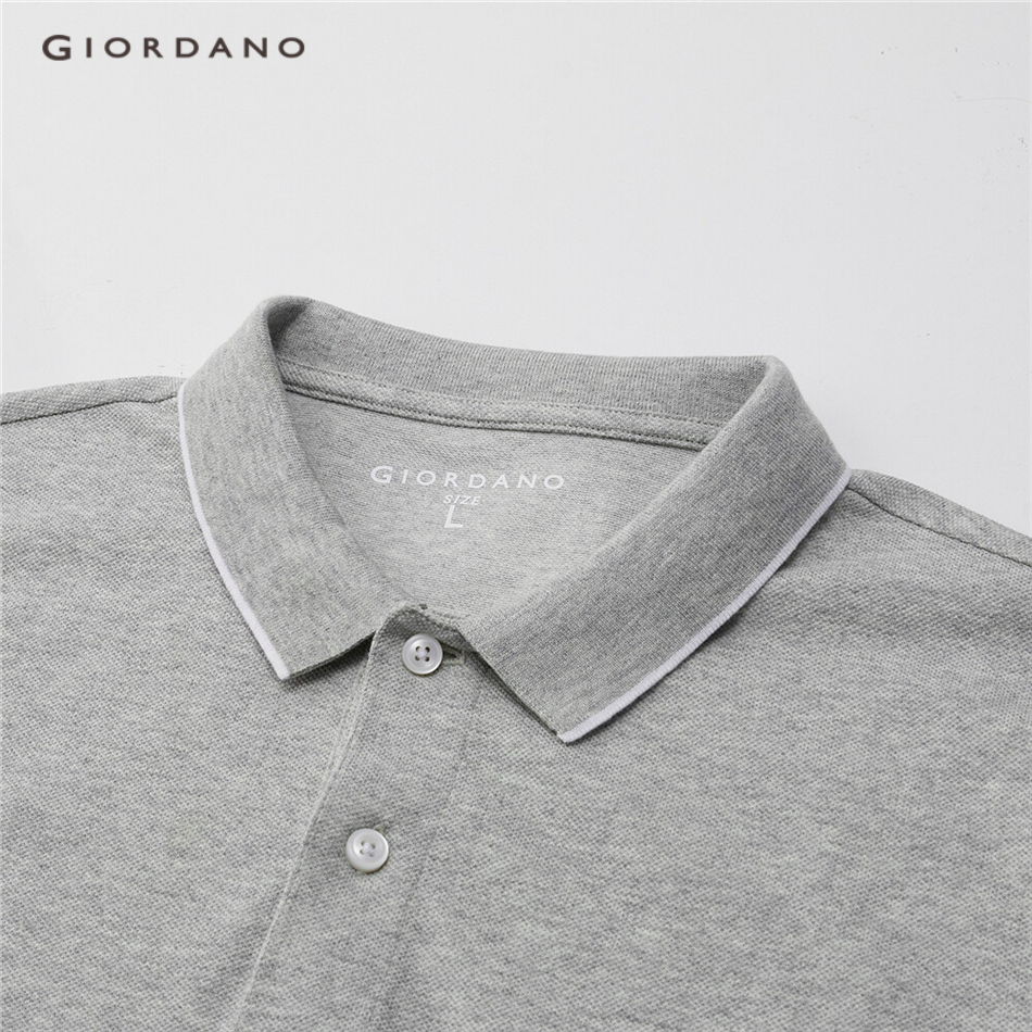 [ Mã 12FASHIONSALE1 giảm 10K đơn 50K ] Áo thun GIORDANO 13011022 polo tay ngắn dành cho nam  | BigBuy360 - bigbuy360.vn