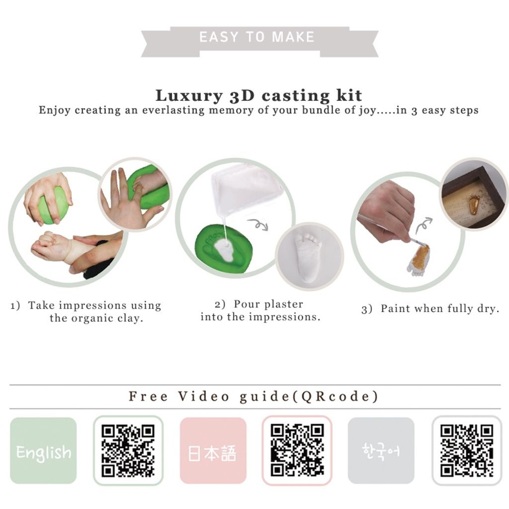 Bộ Sản Phẩm In Hình 3D Bàn Tay Và Bàn Chân Đáng Yêu Của Bé