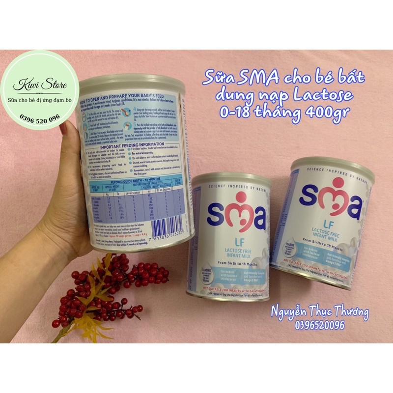 Sữa SMA của Anh Quốc cho bé bất dung nạp Lactose, tiêu chảy 400gr