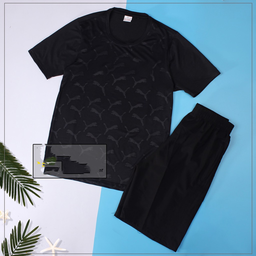 Bộ Quần Áo Thể Thao Mùa Hè Cộc Tay Vân Báo Mềm Mại PM11 | BigBuy360 - bigbuy360.vn