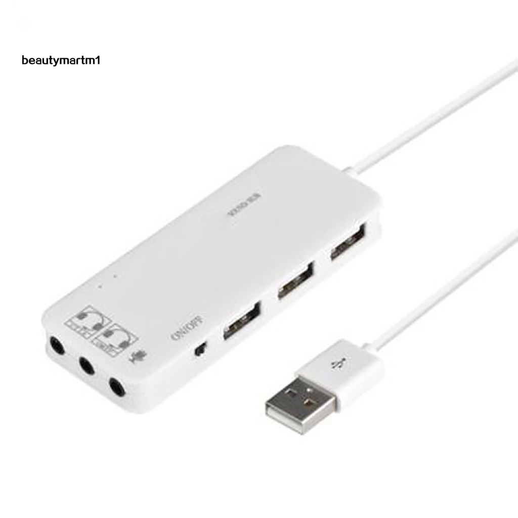 Bộ Chuyển Đổi Thẻ Âm Thanh Ngoài 7.1 Kênh 3 Cổng Usb Cho Pc Laptop