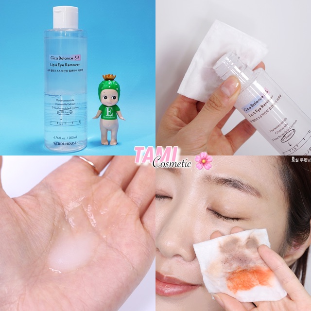 Tẩy Trang Mắt Môi Etude House Cica Balance 5.5 Lip &amp; Eye Remover (Bill Ảnh Cuối )