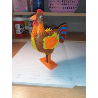 Gà trống, gà mái đồ chơi mầm non thủ công