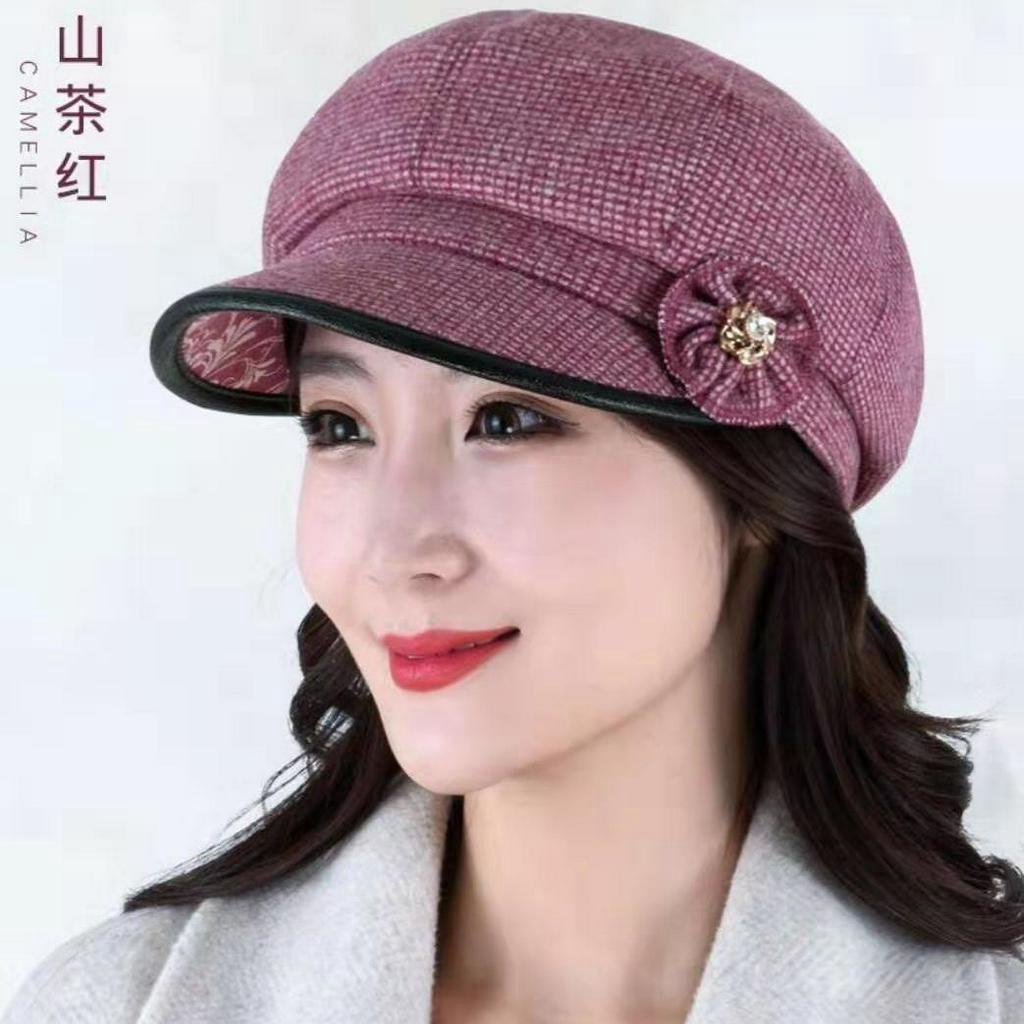 Mũ beret dày giữ ấm thời trang thu đông 2020 cho phụ nữ trung niên 30-40-50