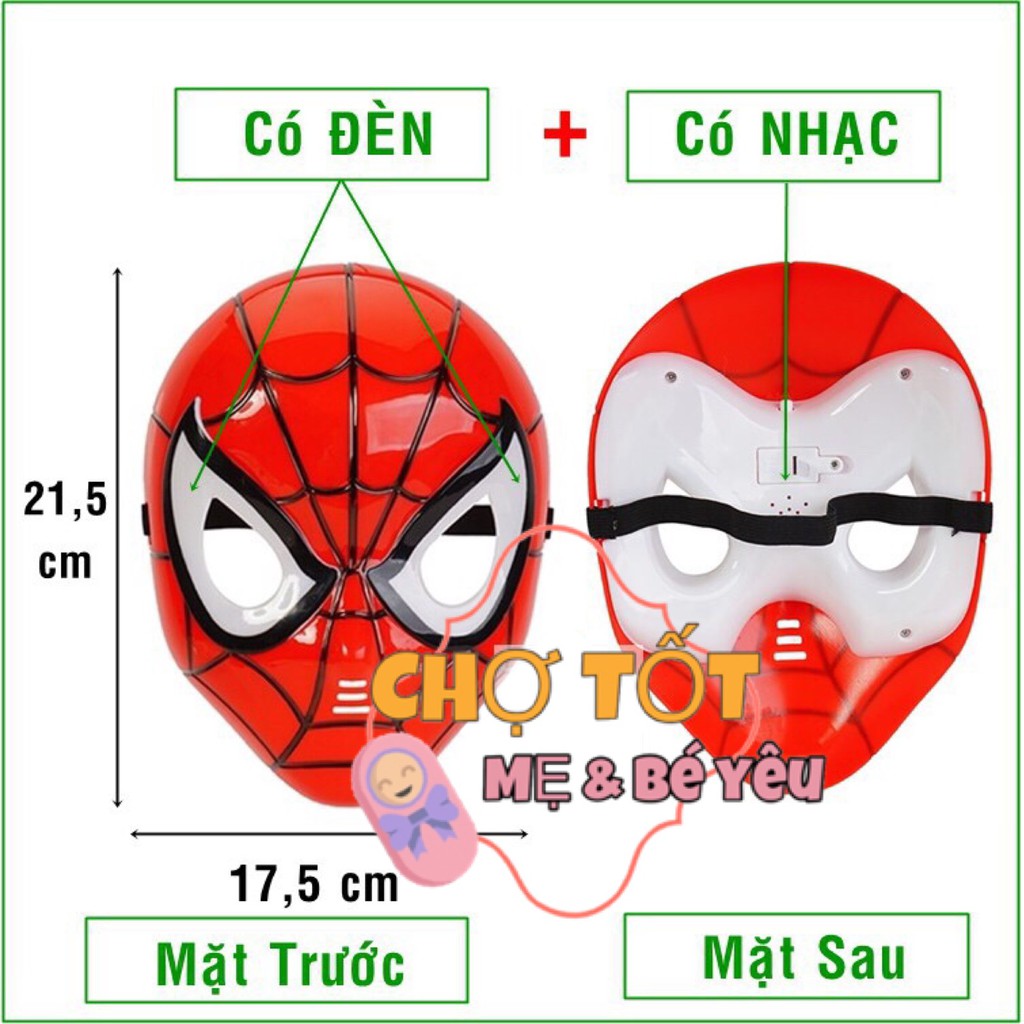 Đồ Chơi Mặt Nạ Người Nhện Có ĐÈN và NHẠC