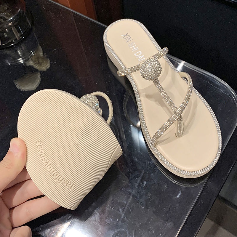 Dép Xỏ Ngón Đế Bằng Chống Trượt Thời Trang Mùa Hè Cho Nữ Size 35-40 Có 2 Kiểu
