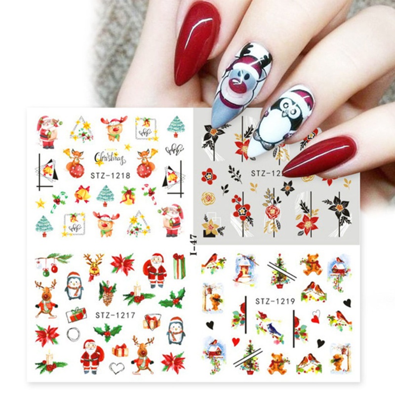 Đề Can 3D Dán Móng Tay Chủ Đề Giáng Sinh