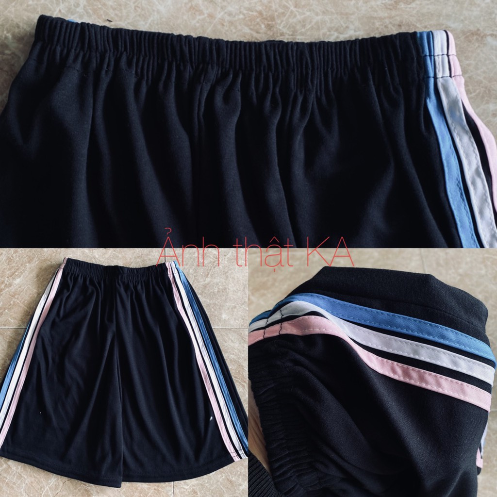 Quần Đùi Ba Sọc Màu KA Closet FREESHIP Quần Short Unisex Nữ Siêu rẻ đẹp