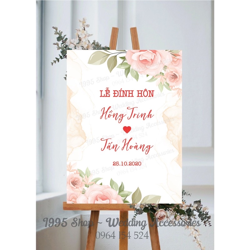 Bảng welcome, bảng tên đám cưới