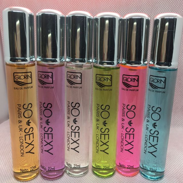 Combo Nước hoa so*sexy 6 mùi hương xanh lá, xanh nước biển, vàng, hồng, tím, trắng.