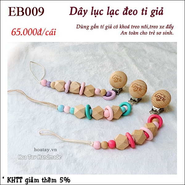 Dây lục lạc có khoá treo nôi, treo xe đẩy, trang trí sản phẩm thủ công EB009