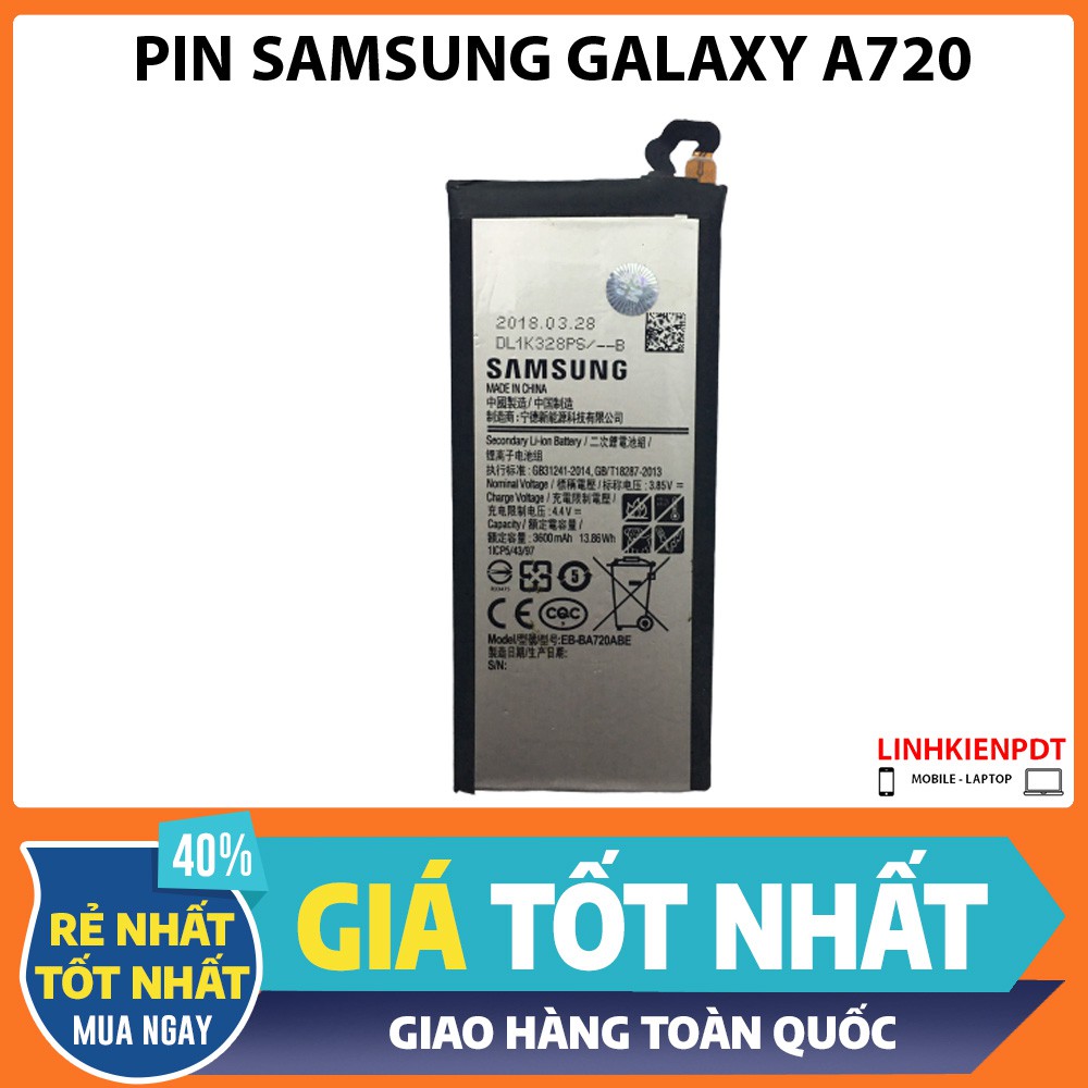Pin Samsung J7 pro / A720 Zin Bóc Máy
