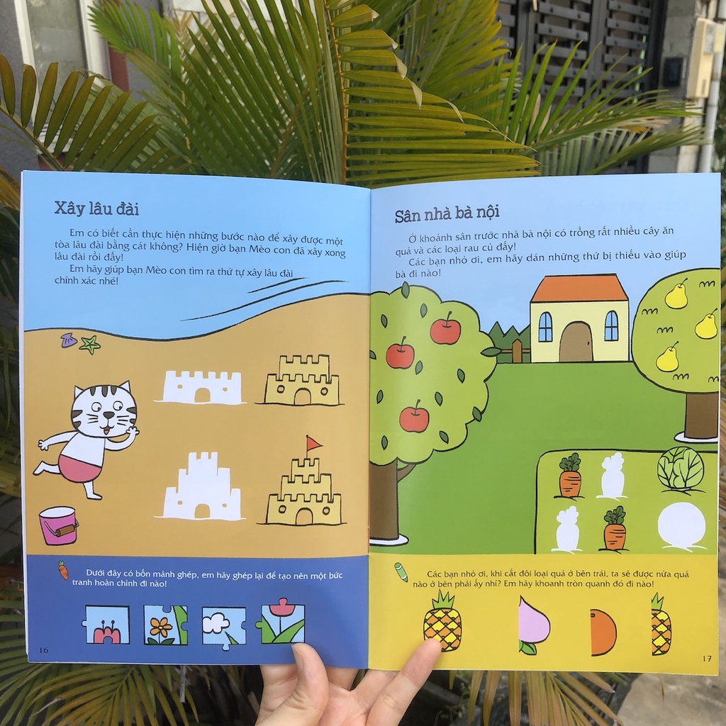 Sách Bóc Dán Thông Minh Sticker Cho Bé Từ 3 Tuổi - Chủ Đề Phát Triển Tư Duy