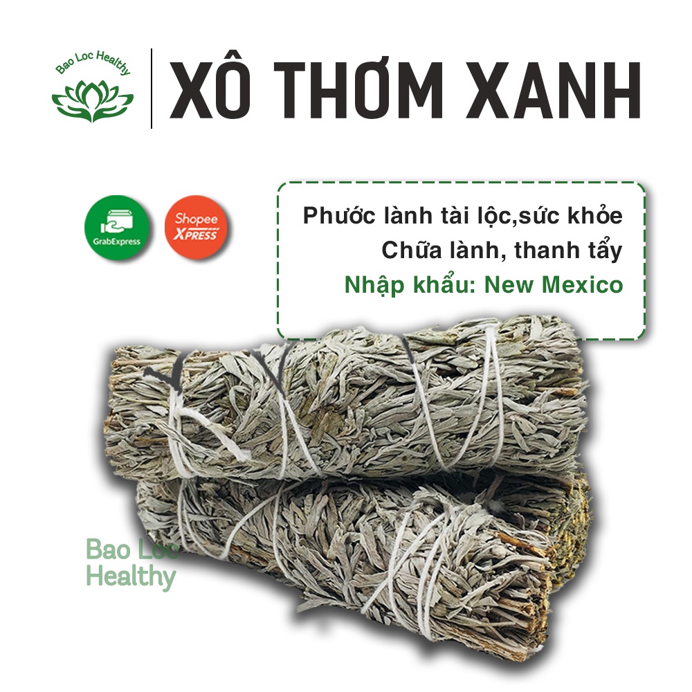 Xô Thơm Xanh Blue Sage Mang Đến Phước Lành Tài Lộc, May Mắn, Sức Khỏe - Nhập Khẩu 100% Bản Địa Mexico