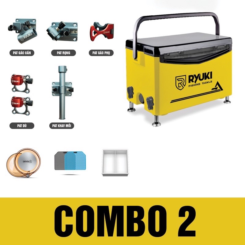 Thùng câu đài RYUKI 29A - thùng câu đài cao cấp 29 lít mặt lưng Carbon