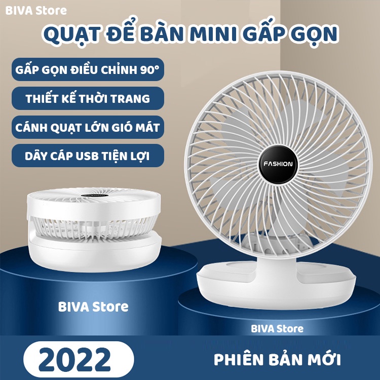 Quạt mini để bàn xe hơi ô tô siêu mát 2023