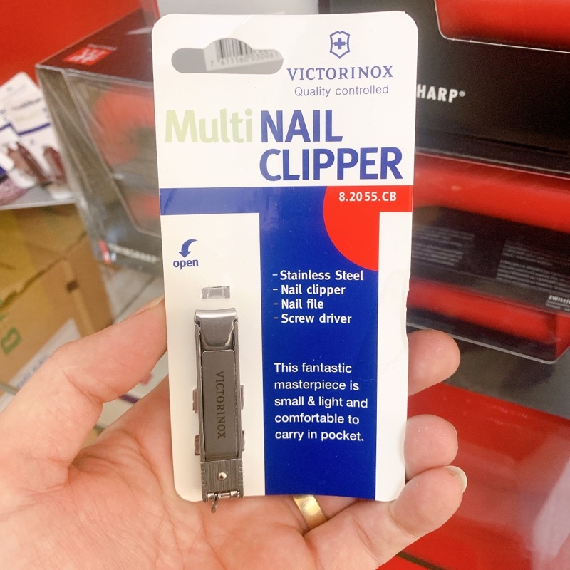 Kìm cắt móng tay, bấm móng tay chân Victorinox kèm dũa móng tay, không gỉ, phiên bản nhỏ - Thuỵ Sĩ