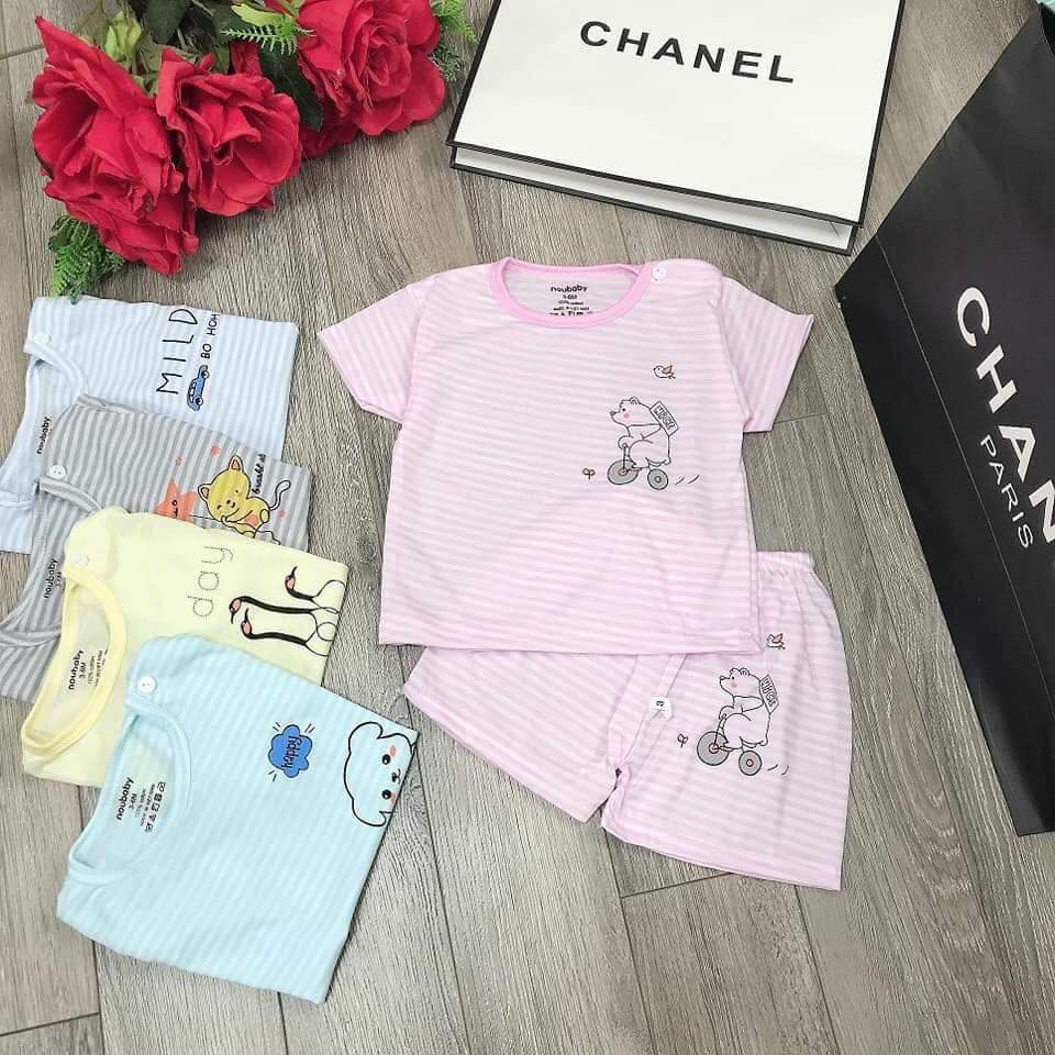 [ĐẸP QUÁ] BỘ NOUBABYY cộc hè cho bé chất mỏng thoáng mát- Mẫu kẻ họa tiết - Duonghieu6789