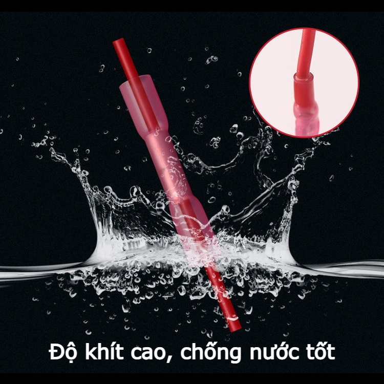 [combo 10c] Đầu cút nối dây điện co nhiệt, chống thấm nước BHT dùng cho dây 0.3-4.0mm2 dùng ngoài trời