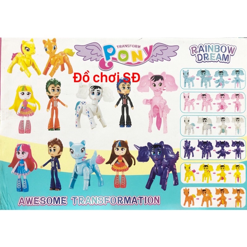 mô hình ngựa pony biến hình