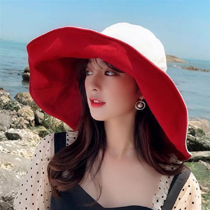 Nón Tai Bèo Vành Rộng Thời Trang Xuân Hè Hàn Quốc Dành Cho Nữ