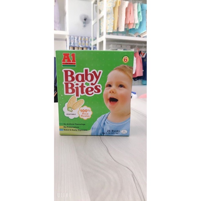 Bánh ăn dặm baby bites Malaysia chính hãng cho trẻ từ 6 tháng