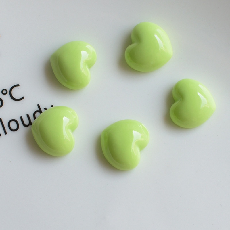 Bộ 10 Miếng Dán Trang Trí Móng Tay / Điện Thoại Hình Trái Tim Nhiều Màu Sắc Diy