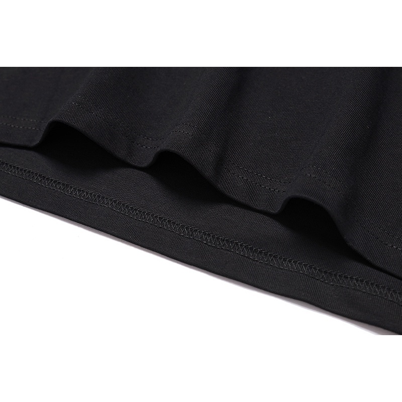 Áo Thun Cotton Ngắn Tay In Chữ Phản Quang Thời Trang