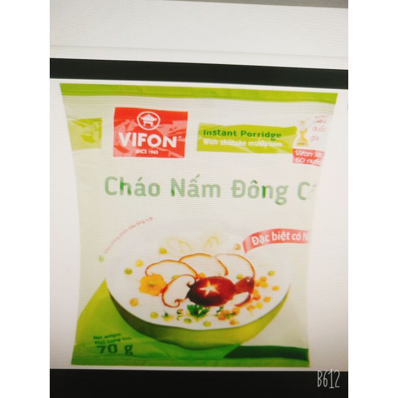 CHÁO THỊT BẰM /GÀ/NẤM VIFON GÓI 70G
