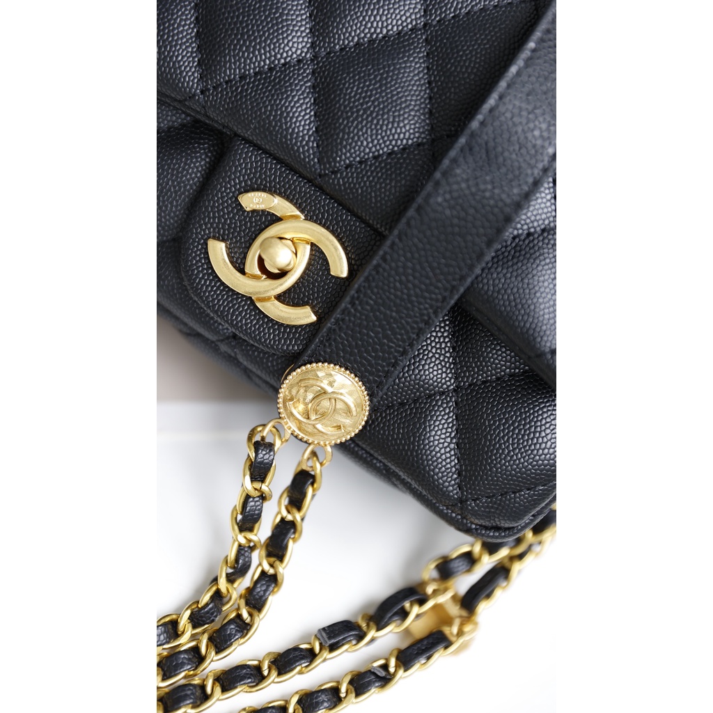 Túi Đeo Chéo Clasic Da Sần Xích Đồng Xu Vip 2022 Cao Câp Hàng Có Sẵn