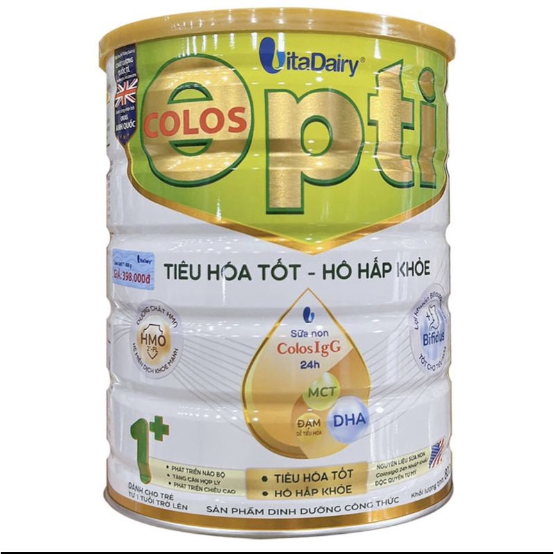 [Nguyên mã QR] Sữa bột Colos Opti 1+ 800g