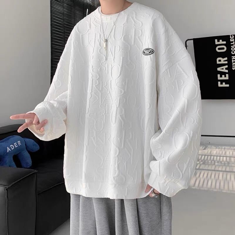 Áo sweater form rộng màu trơn thời trang đường phố cho cặp đôi | BigBuy360 - bigbuy360.vn