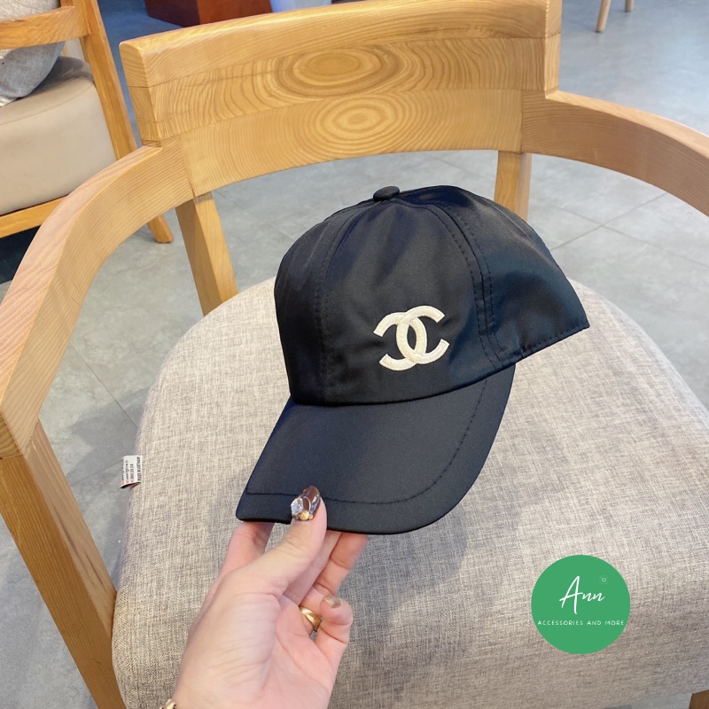 💥NEW💥Mũ Bucket Chanel thêu logo nổi, chất liệu vải gió cao cấp, màu đen, hàng super full tag code