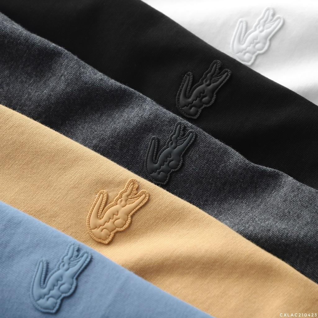 Áo thun nam L.C viền cổ trắng, Áo thun nam cổ tròn chất vải cotton mềm mịn thoáng mát, trẻ trung sang trọng - Takeplace